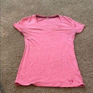 Pink under armour tee